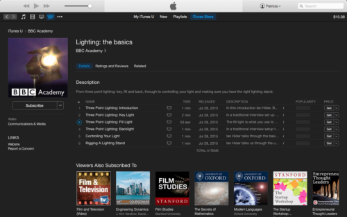 iTunesU BBC Academy