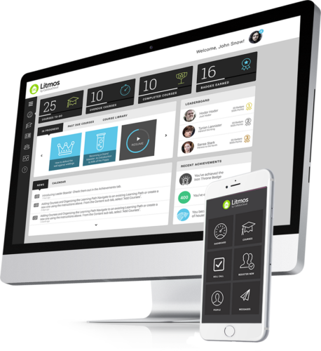 Litmos lms screenshot mobile desktop