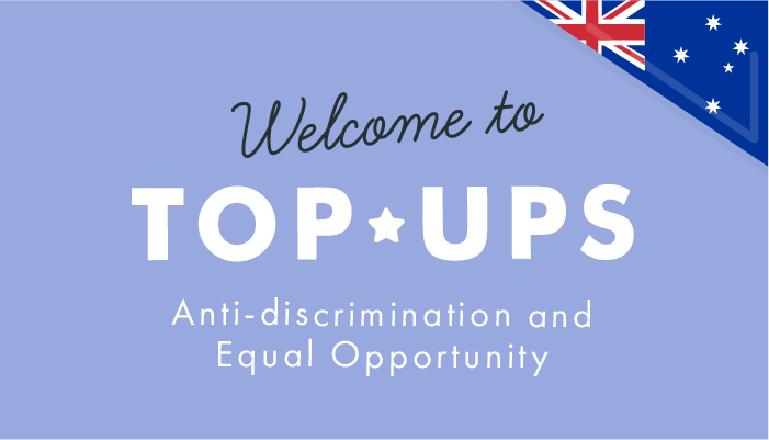 TopUps Anti discrimination eo course aus