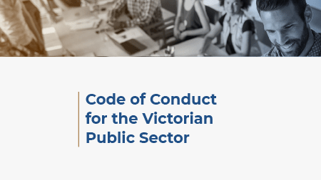 Code of conduct Victorian public sector course australia