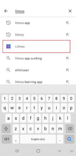 Search for Litmos in the Google Play Store