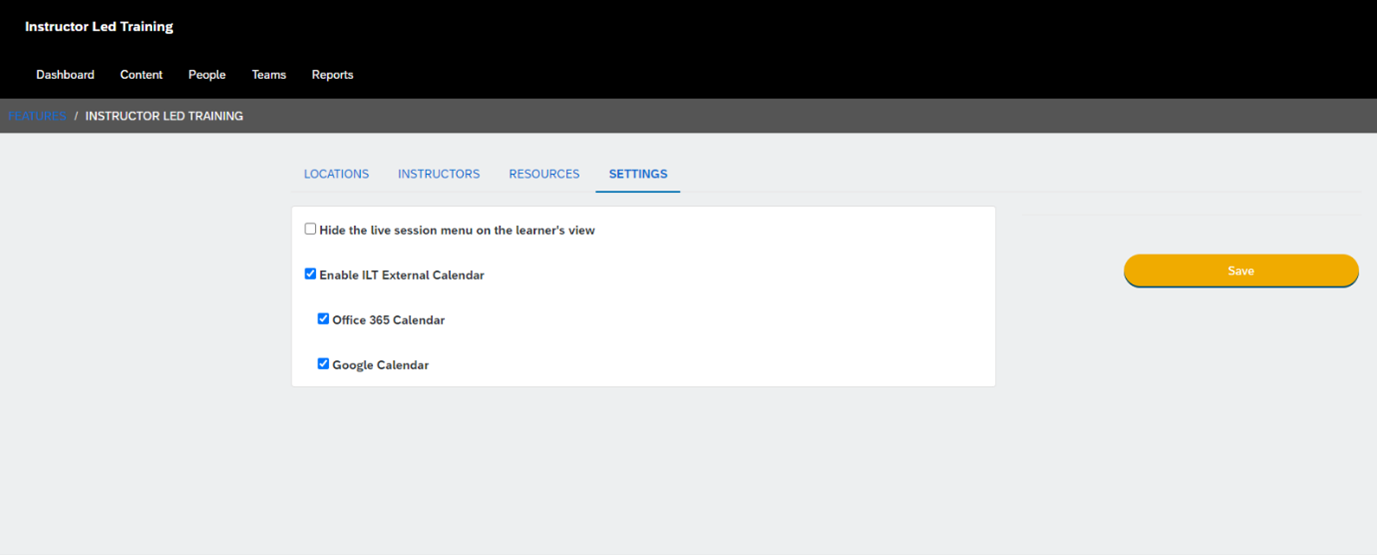 ILT External Calendar Integration Litmos