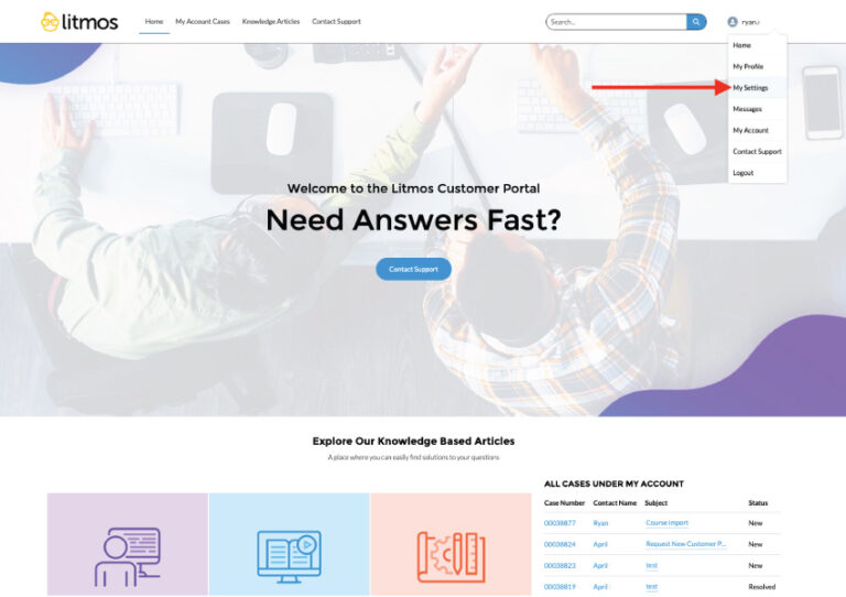 How to Access and Use the Customer Portal Litmos