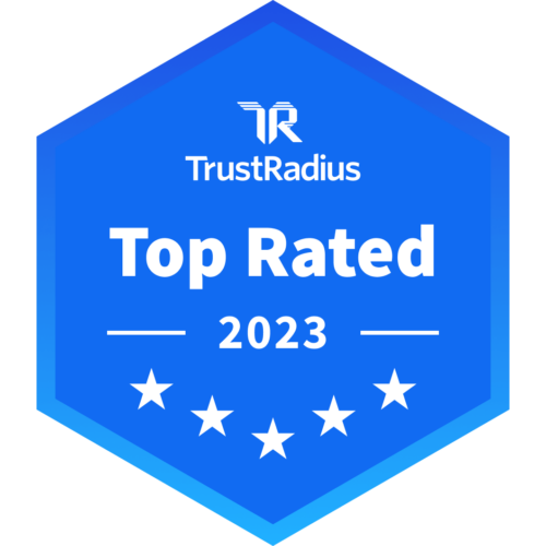 top rated award 2023 from TrustRadius