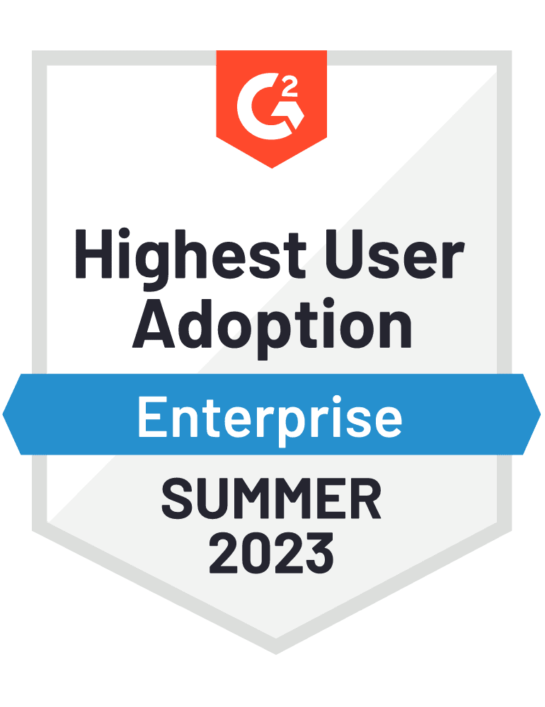 G2 highest user adoption enterprise summer 2023