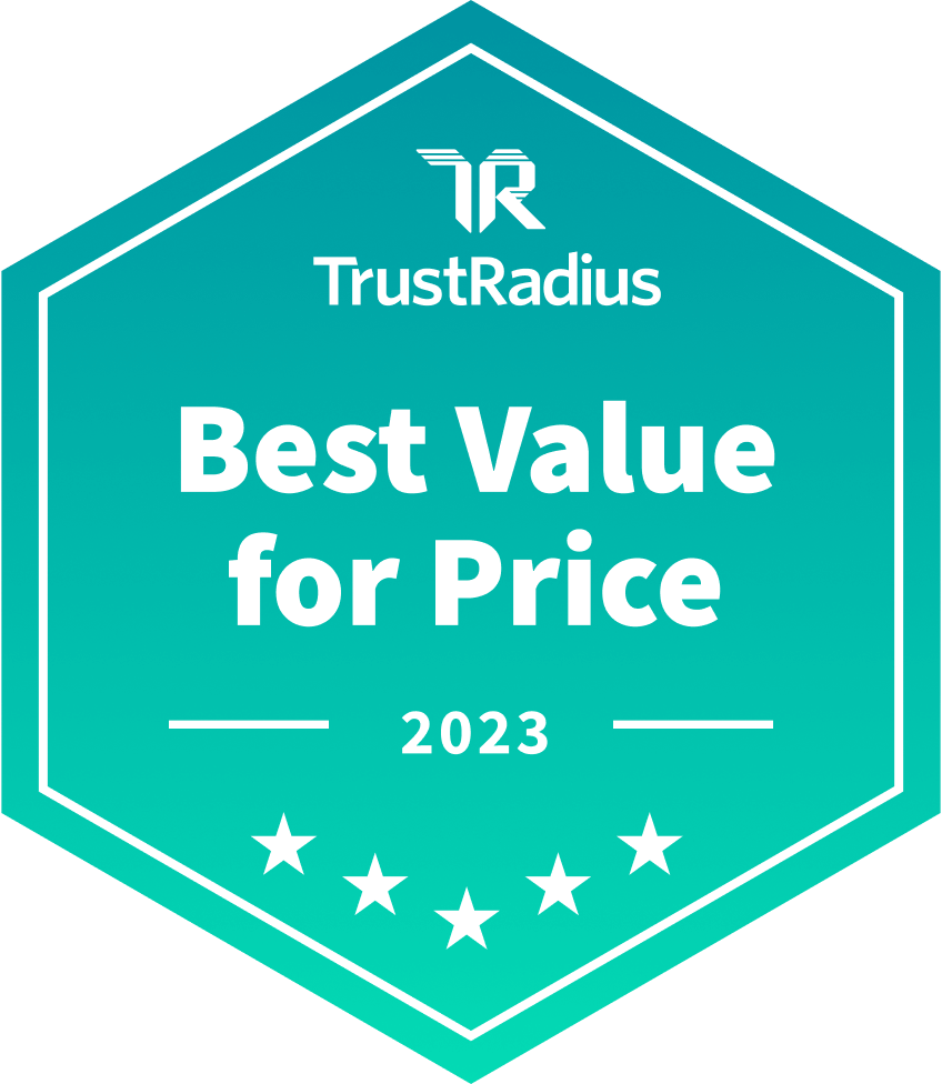 TrustRadius 2023 Best Value for Price award
