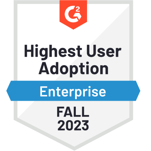 G2 fall 2023 award highest user adoption enterprise lms