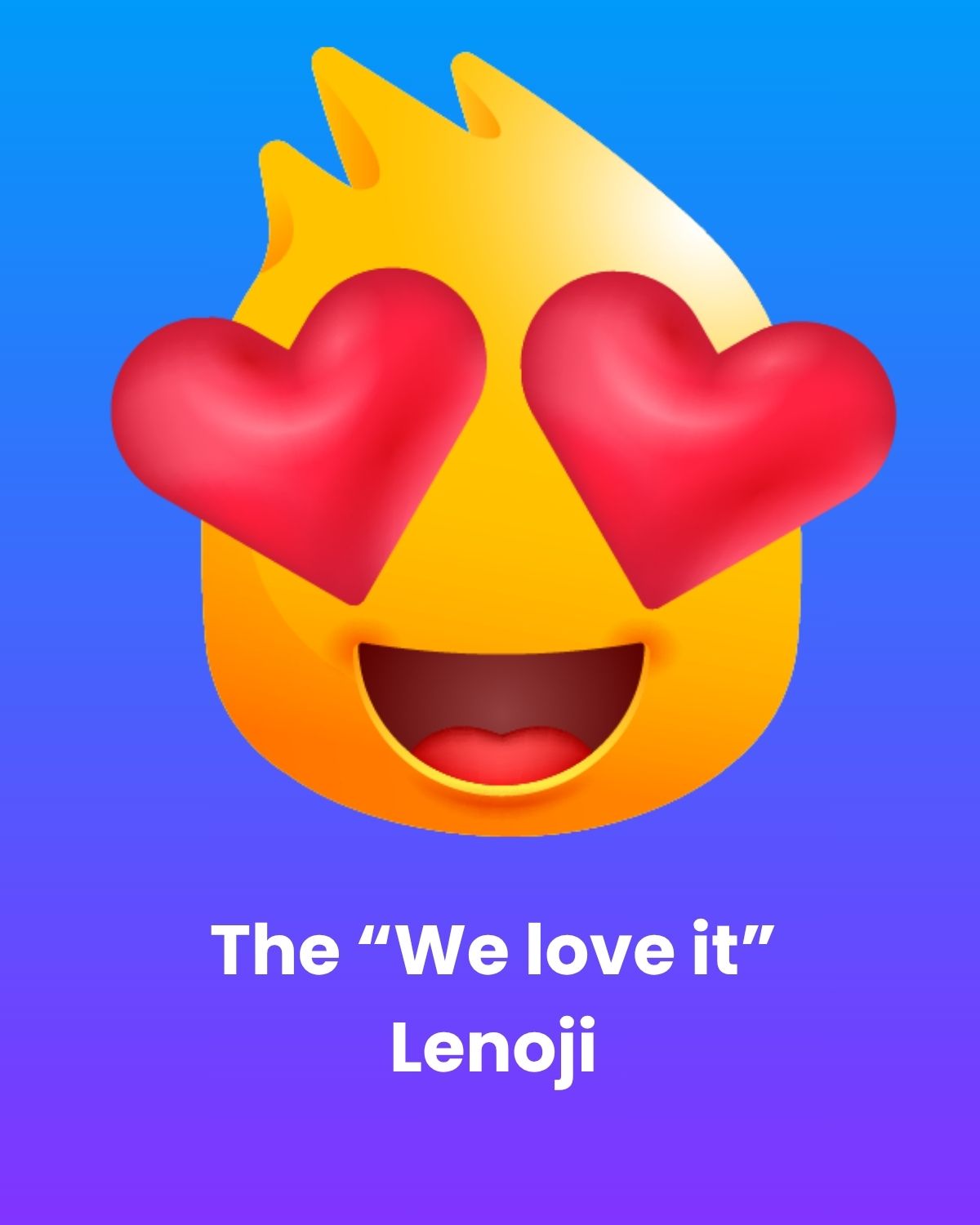World Emoji Day Litmos Lenny as an emoji with heart eyes