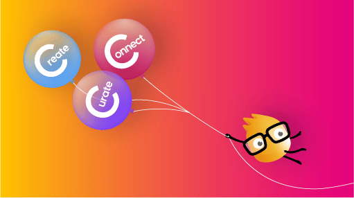 infographic create and curate content to connect with learners