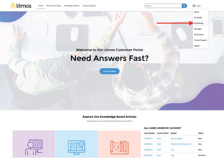 Litmos Examples How to Access and Use the Customer Portal - Litmos