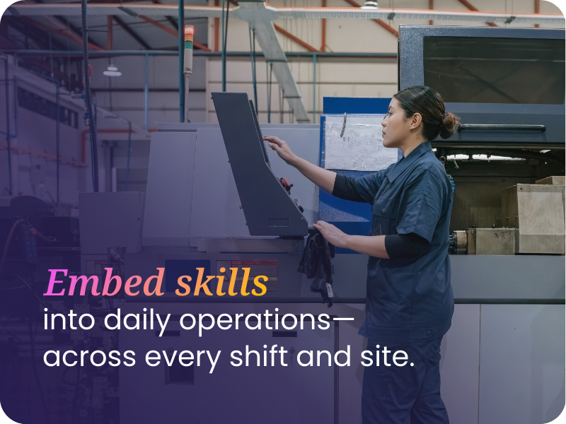 Embed skills into daily operations - across every shift and site